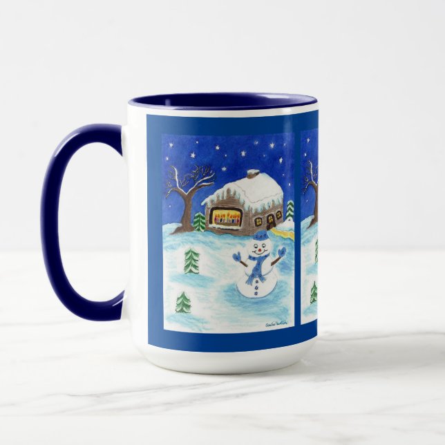 Caneca Hanukkah Snowman Mug (Esquerda)