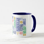 Caneca Hanukkah Words Holiday Coffee Mug<br><div class="desc">Você pode encontrar itens de coordenação adicionais na nossa coleção "Feriado de Palavras de Chanucá".</div>