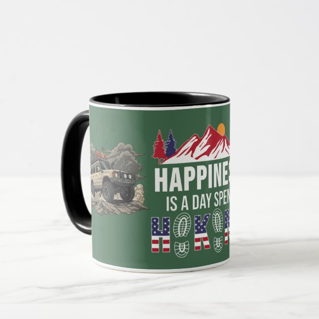 Caneca Happiness Is 4x4 Adventure Trail Explorer  (Frente Esquerda)