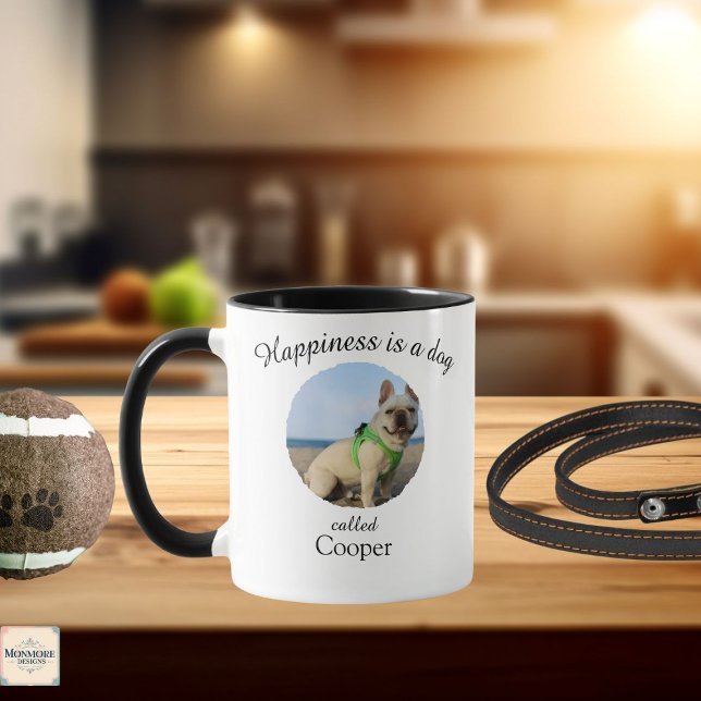 Caneca Happiness Is a Dog Personalised Mug (Criador carregado)