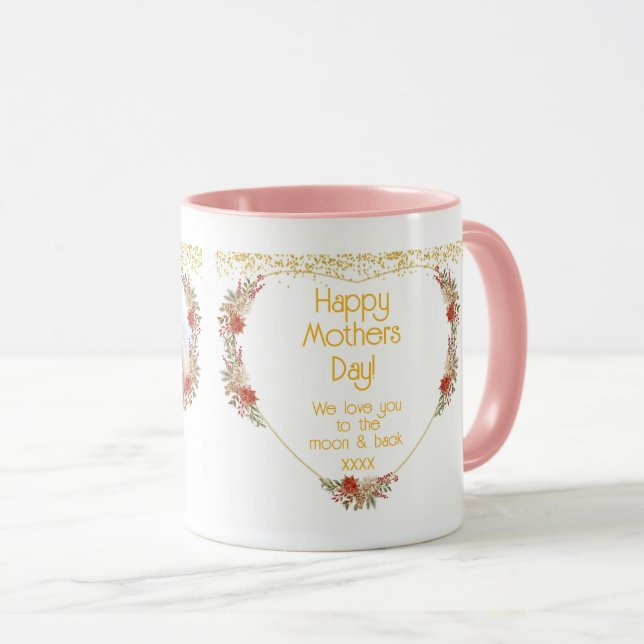 Caneca Happy Birthday Mothers Day Gift Family Photo Mug (Frente Esquerda)