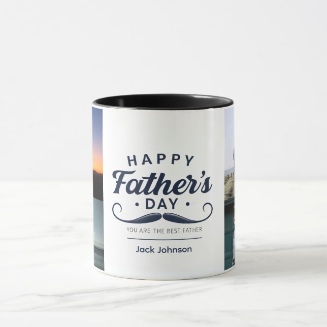 Caneca Happy Father’s Day Mustache Tribute Design (Centro)