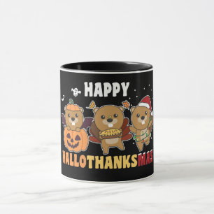 Caneca Happy Hallothanksmas Beaver Castor