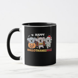 Caneca Happy Hallothanksmas Koalas Christmas Koala