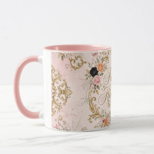 Caneca Happy Halloween com Alça Rosa