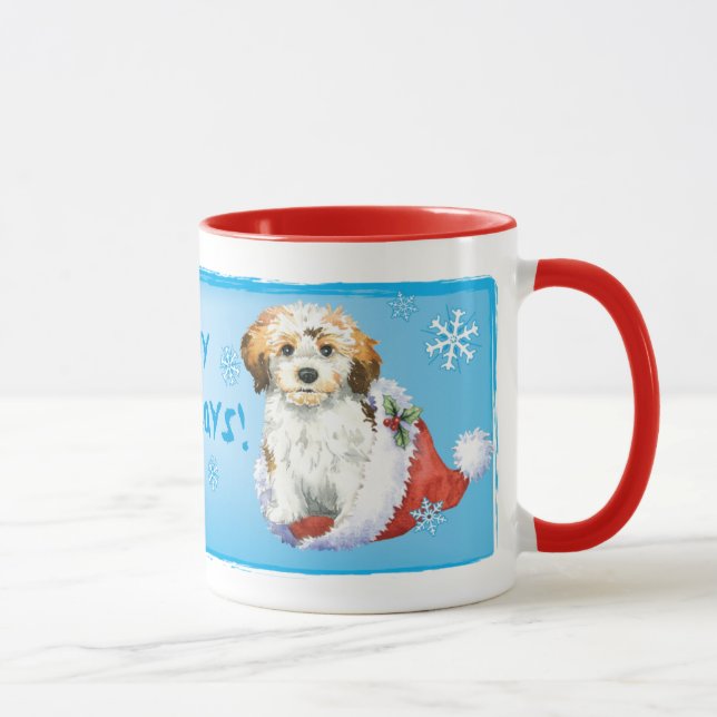 Caneca Happy Howliday Havanese (Direita)
