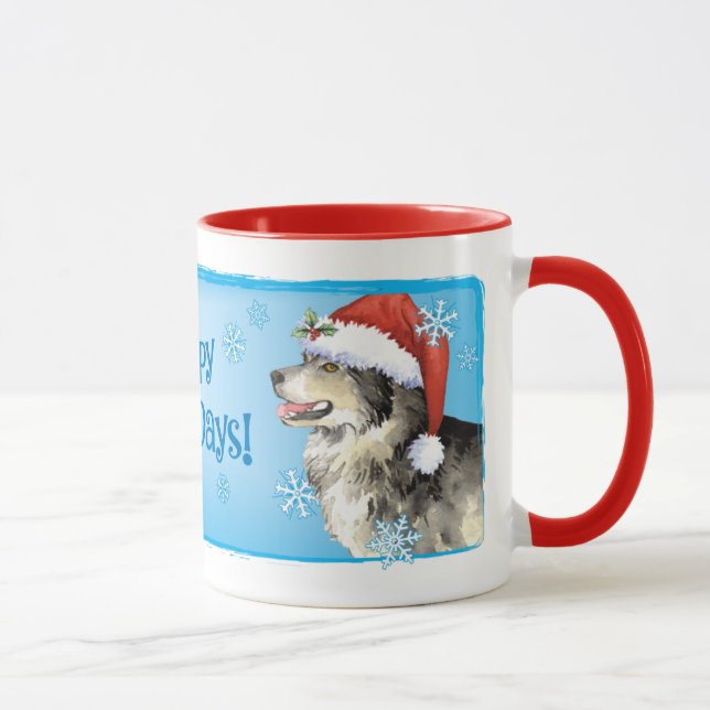 Caneca Happy Howliday Malemute (Direita)