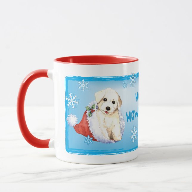 Caneca Happy Howlidays Bichon Mug (Esquerda)