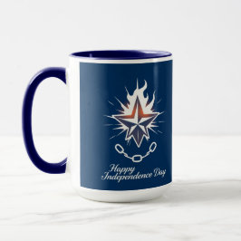 Caneca Happy Independence Day Glowing Lone Star