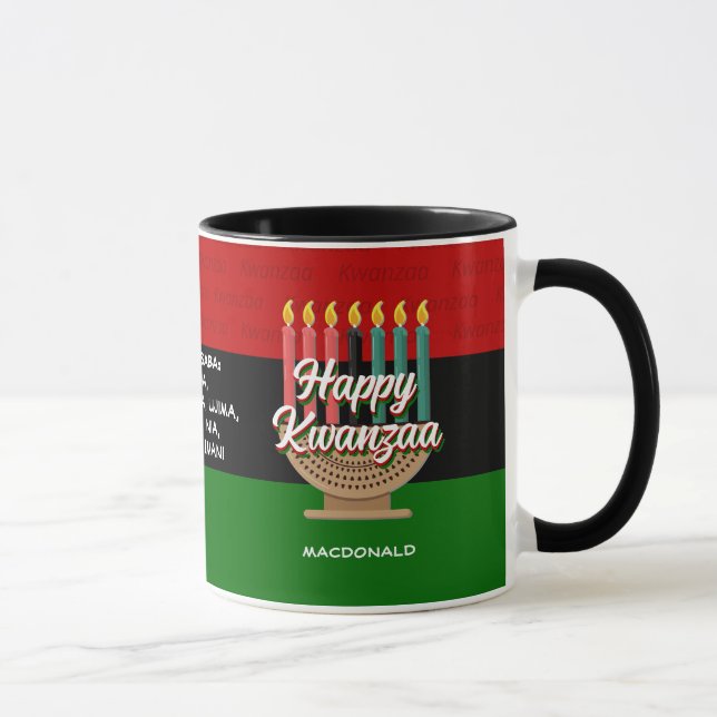 Caneca HAPPY KWANZAA personalizado (Direita)