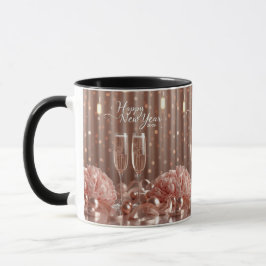 Caneca happy new year 2026 champagne lights mug