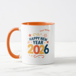 Caneca Happy New Year 2026 Festive Celebration Combo Mug