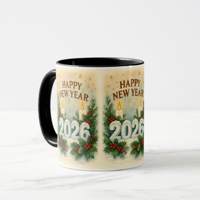 Caneca happy new year 2026 premiumcoffee mug (Frente Esquerda)