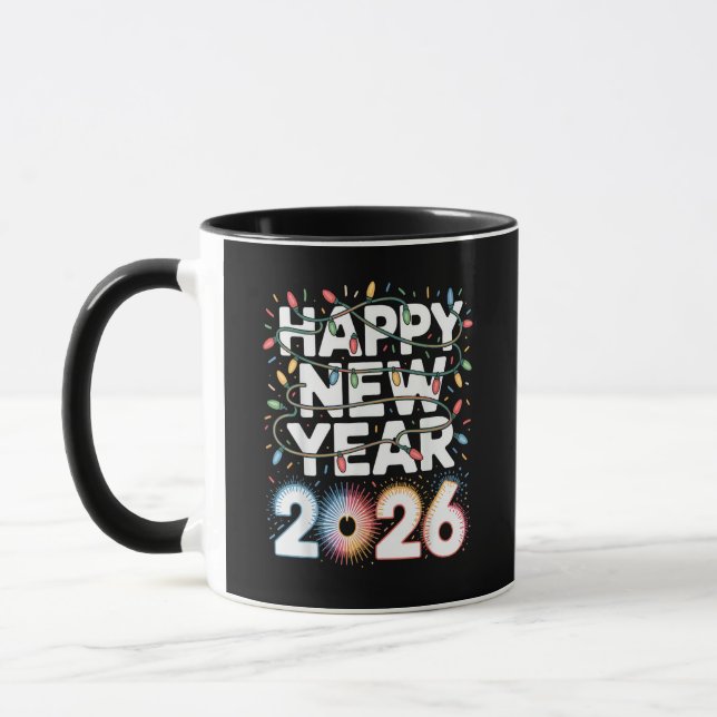 Caneca Happy New Year 2026 Sparkle Shirt for Women (Esquerda)