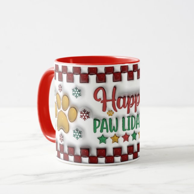 Caneca Happy Pawlidays Mug (Frente Esquerda)