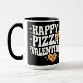 Caneca Happy Pizza Valentine Funny Pizza Love Design