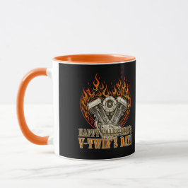 Caneca Happy V-Twin’s Day, Anti Valentine, Chopper Lovers