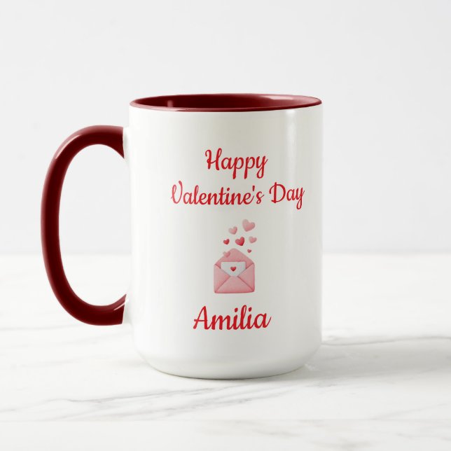 Caneca Happy Valentine’s Day Cute Love Mug (Esquerda)