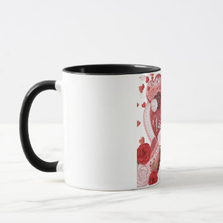 Caneca Happy Valentine’s Day Heart Design – Romantic Love