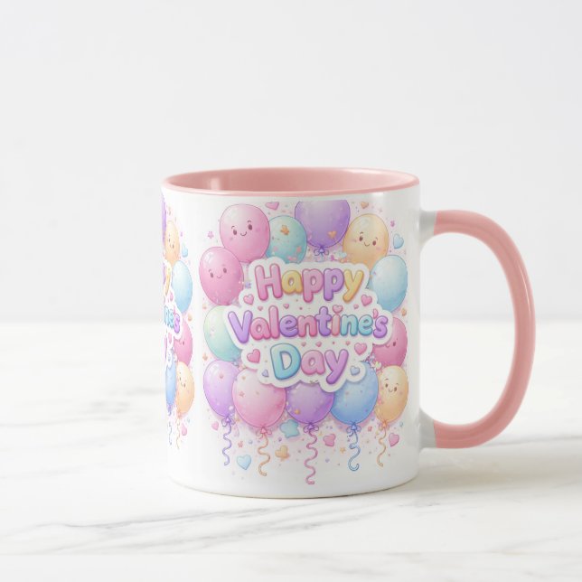 Caneca Happy Valentine’s Day Mug – Cute Love Gift (Direita)