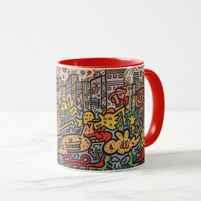 Caneca Haring City Tribute (Frente Esquerda)
