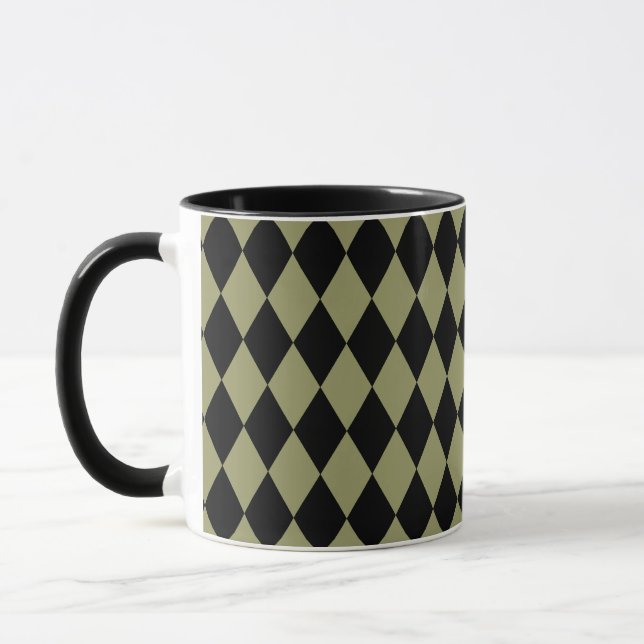 Caneca Harlequin Avocado e Black (Esquerda)