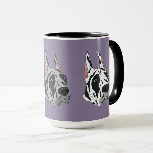 Caneca Harlequin Great Dane (Frente Esquerda)
