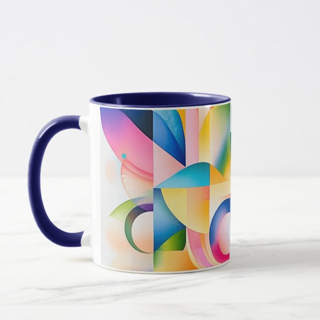 Caneca Harmonia Geométrica Floral (Esquerda)