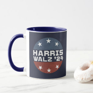 Caneca Harris Walz 2024 Campaign USA Flag