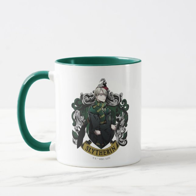 Caneca HARRY POTTER™ | Anime Draco Malfoy House Crest (Esquerda)