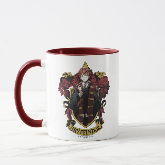 Caneca HARRY POTTER™ | Anime Ron Weasley House Crest (Esquerda)