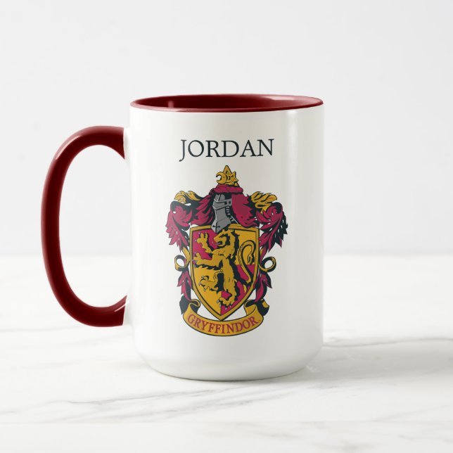 Caneca Harry Potter | Casa Gryffindor | Adicione seu nome (Esquerda)
