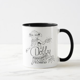 Caneca Harry Potter Dobby Não Tem Mestre