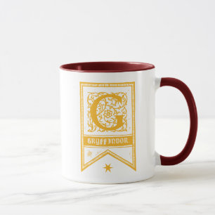 Caneca Harry Potter   Faixa do Monograma Gryffindor