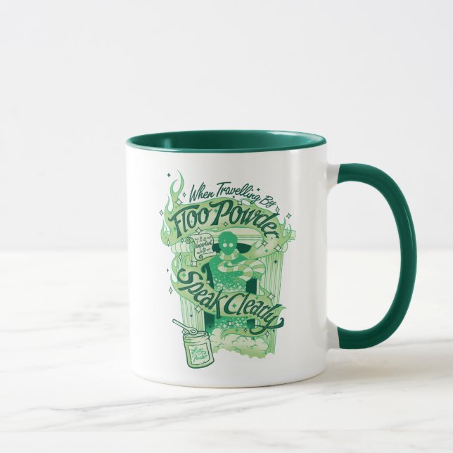 Caneca Harry Potter | Gráfico de Tipografia em Pó de Chão (Direita)