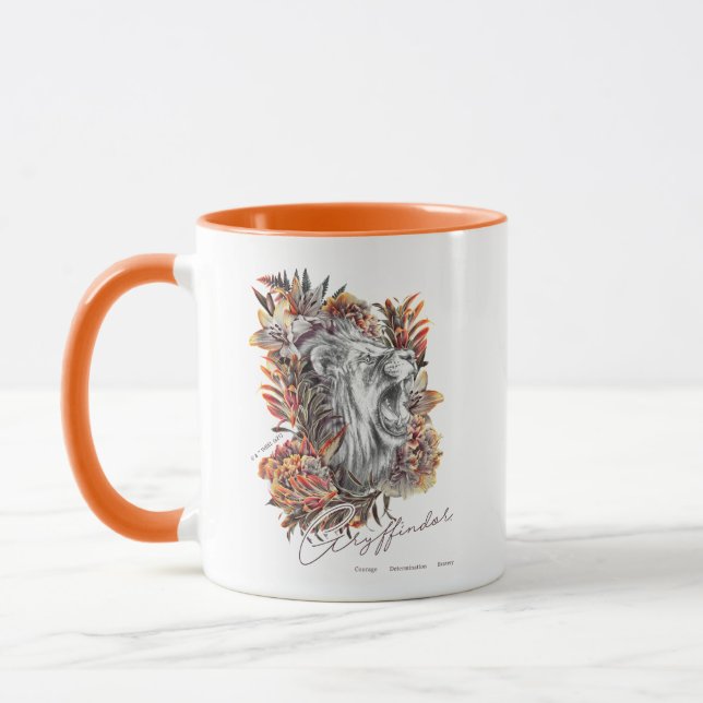 Caneca HARRY POTTER™ GRYFFINDOR™ - Gráfico Floral (Esquerda)