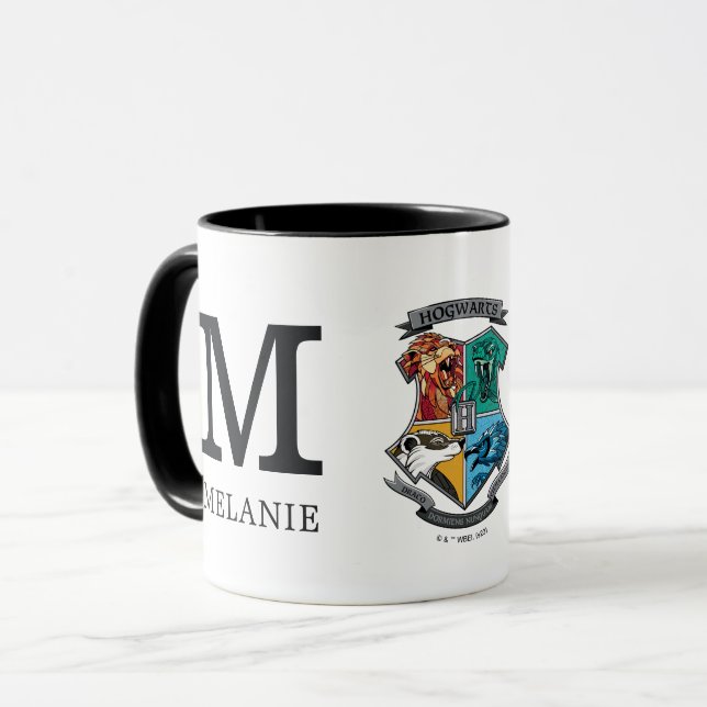 Caneca Harry Potter | HOGWARTS™ Crosshatch Emblem (Frente Esquerda)