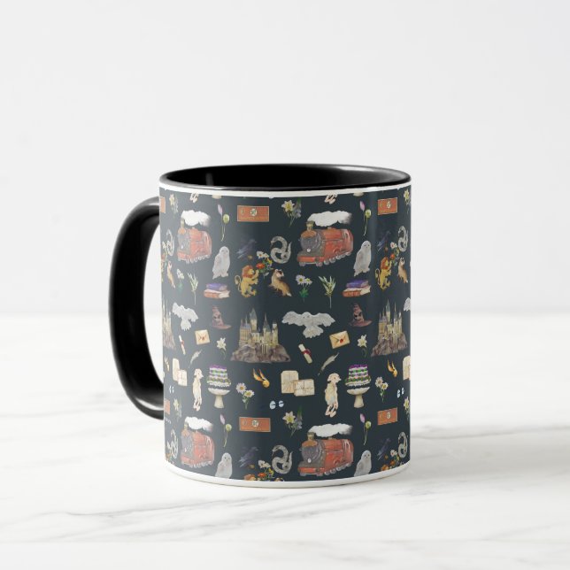 Caneca HARRY POTTER™ | Padrão de ícones (Frente Esquerda)