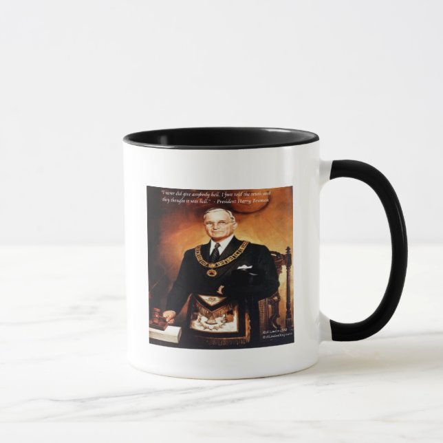Caneca Harry Truman "Não deu a eles o inferno" citação (Direita)