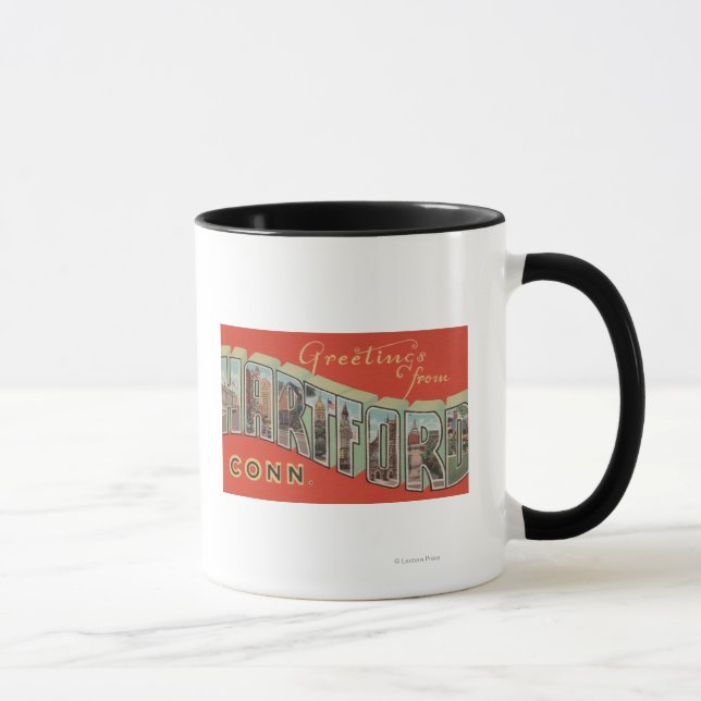 Caneca Hartford, Connecticut - Cenas com Letra Grande 4 (Direita)