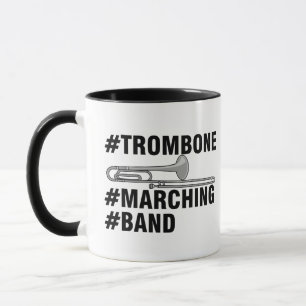 Caneca Hashtags de Banda de Marcação de Trombone