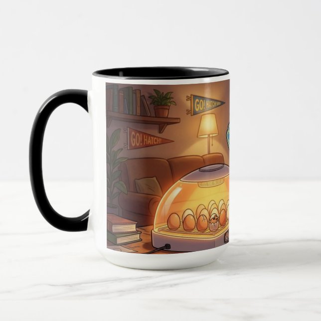 Caneca Hatch Day Mug – Egg Watch Coffee Cup  (Esquerda)