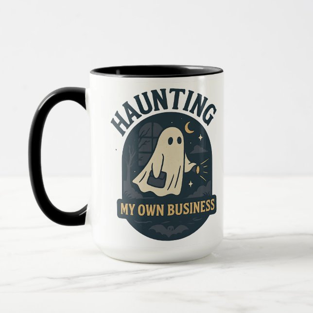 Caneca Haunting My Own Business | Halloween (Esquerda)