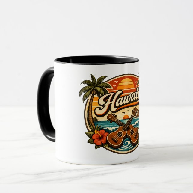 Caneca Havaí & Ukelele (Frente Esquerda)