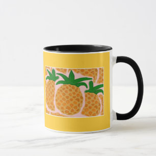 Caneca havaiana do estilo dos abacaxis