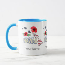 Hawaii Estados Unidos Mapa Retrorestadual EUA Souv