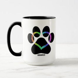 Caneca Hawaii Gatinho Love Rainbow