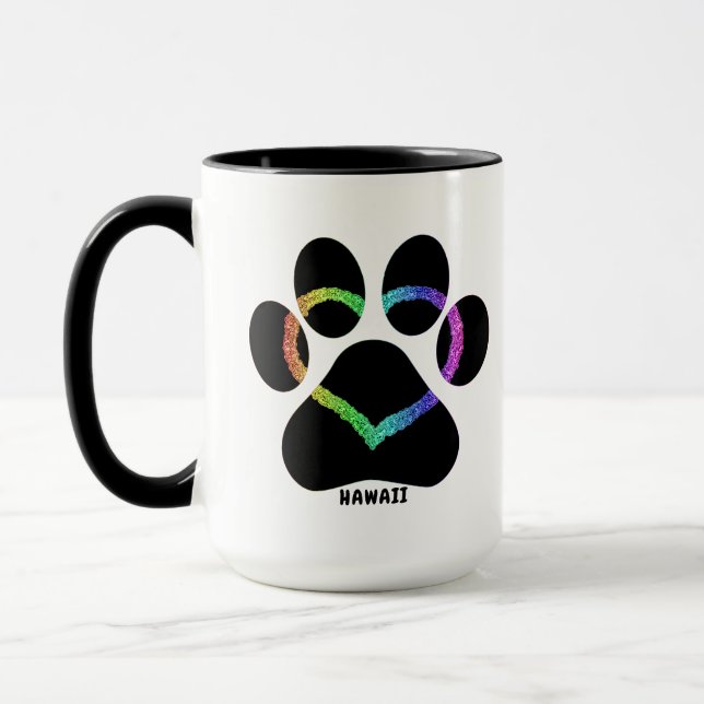 Caneca Hawaii Gatinho Love Rainbow (Esquerda)
