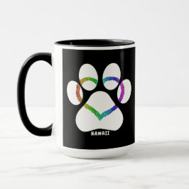 Caneca Hawaii Gatinho Love Rainbow