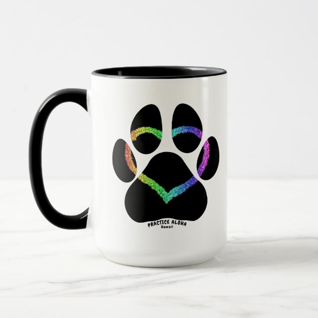 Caneca Hawaii Practice Aloha - Puppy Love Rainbow (Esquerda)